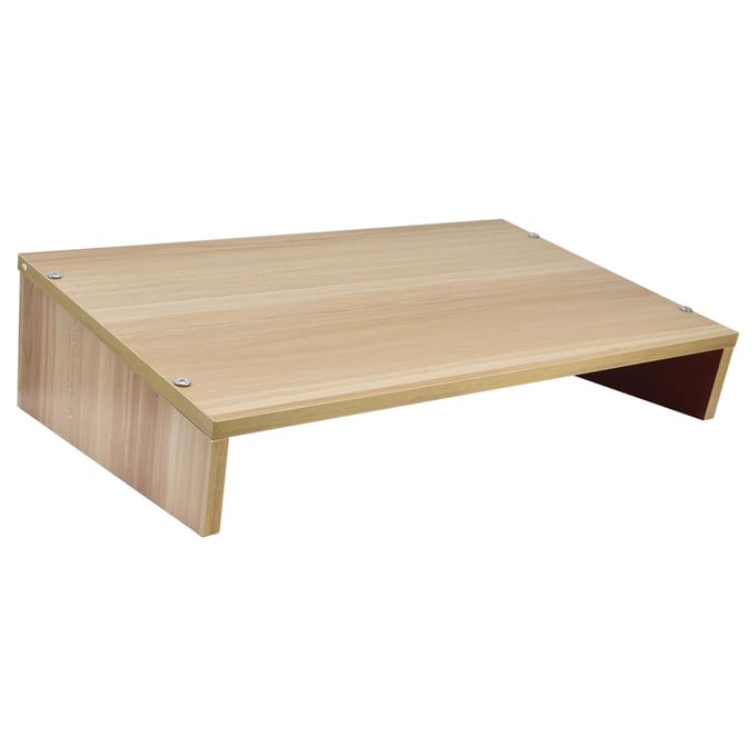 Support pour ordinateur portable Simple en bois Durable Augmenter la hauteur Support pour tablette pour bureau à domicile beige