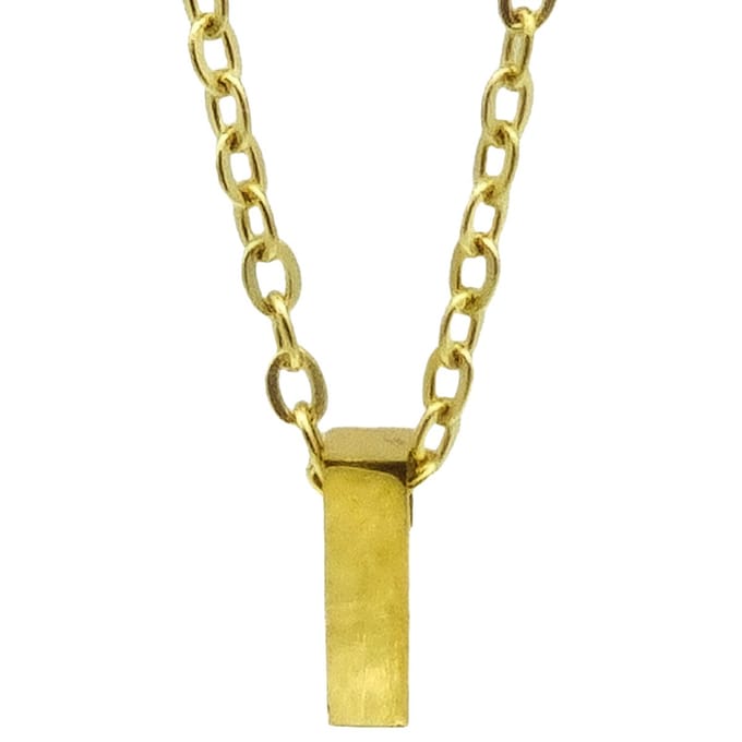 Initial ketting letter I - Minimalistisch - Goudkleurig Staal