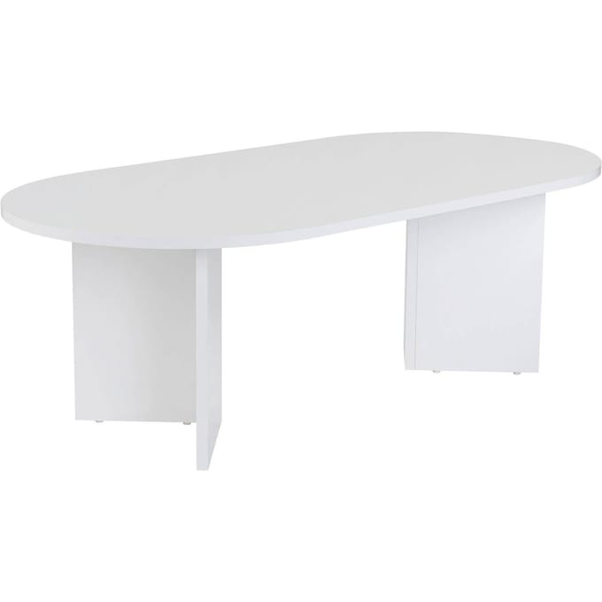 Asir Salontafel ovaal - Wit - 119 x 60 x 40 cm (L x B x H)