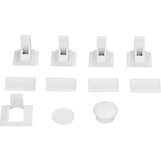 Serrure de tiroir magnétique dissimulée Serrure de sécurité enfant multifonctionnelle pour porte de maison, armoire white