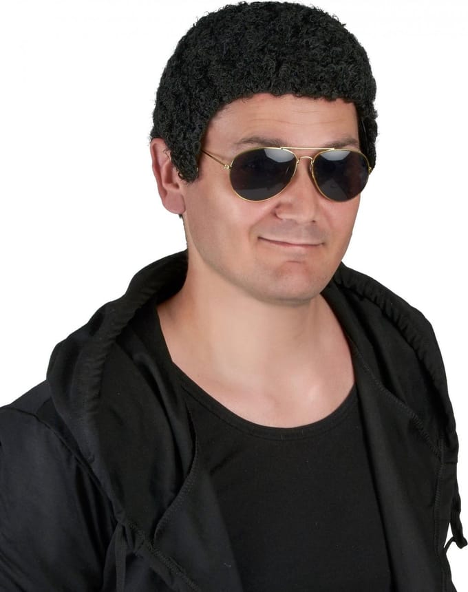 Afro pruik korte krullen