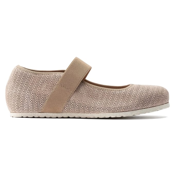 Dames ballerina's van leer met reliëf Birkenstock Tess