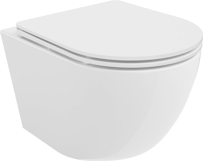 Mexen Lena wc-kom Rimless met slim softclose zitting, duroplast, glanzend wit - 30220300