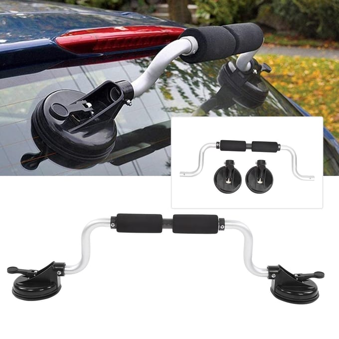 Kajak Laadhulp met Zuignap Rollerbeugel Autodak Lader voor Kajaks en Kano's black