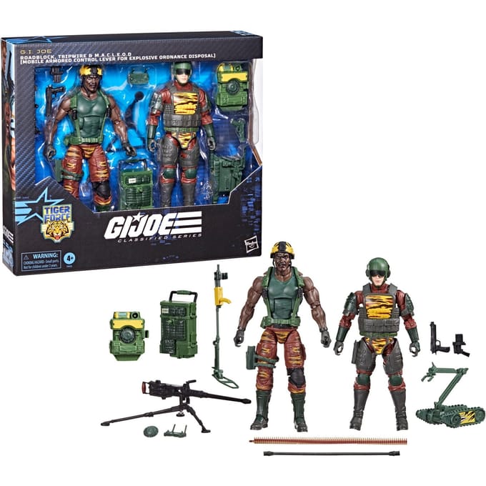 G.I. Joe Classified Series #126, Tiger Force Roadblock, Tripwire, & M.A.C.L.E.O.D., 6” Action Figures