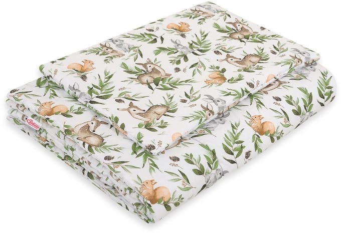 Beddengoedset 2-dlg met vulling 135x100 cm - bosgroen
