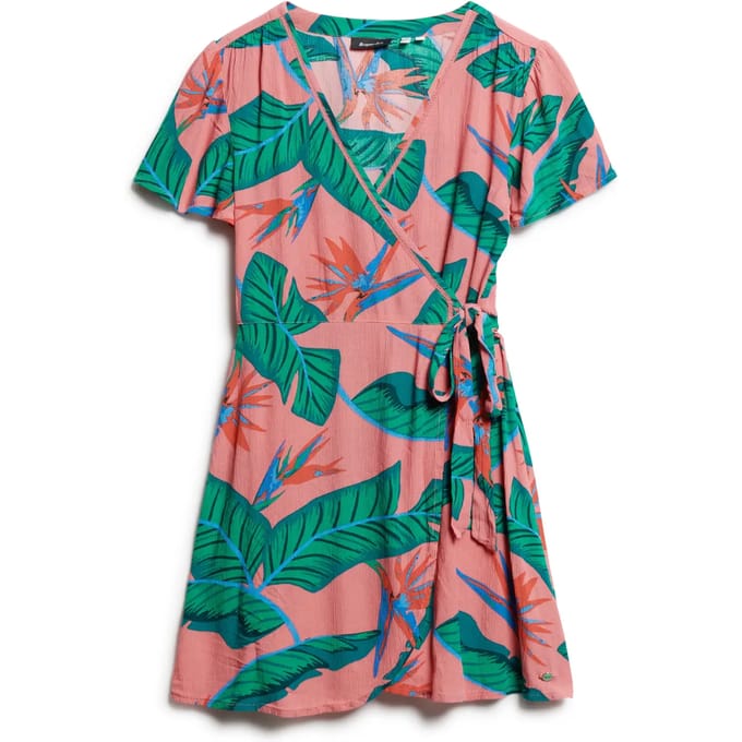 Korte wikkeljurk voor dames Superdry