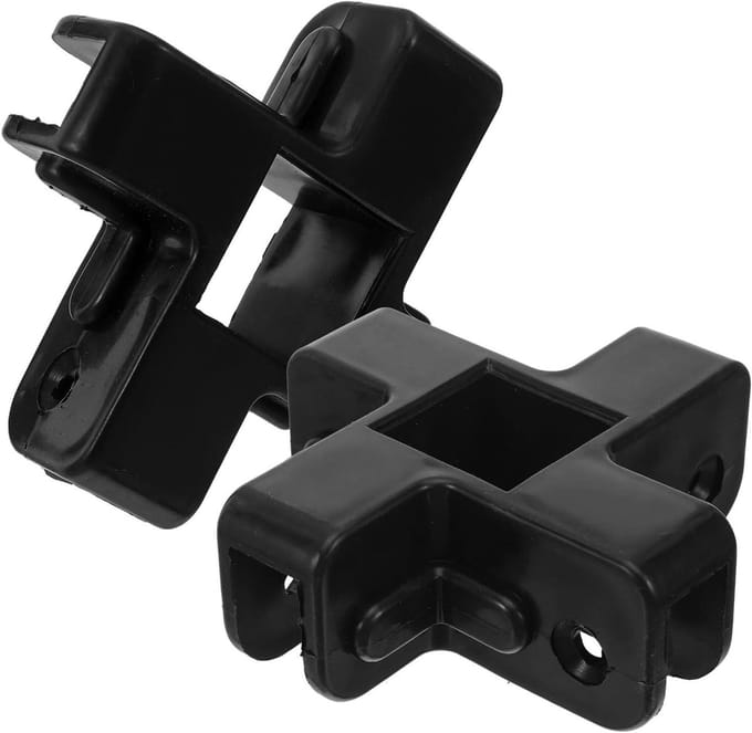 Tent Center Hub - Frame Connector - Luifel Reparatie - Weerbestendig Plastic - 10.5 cm - Zwart