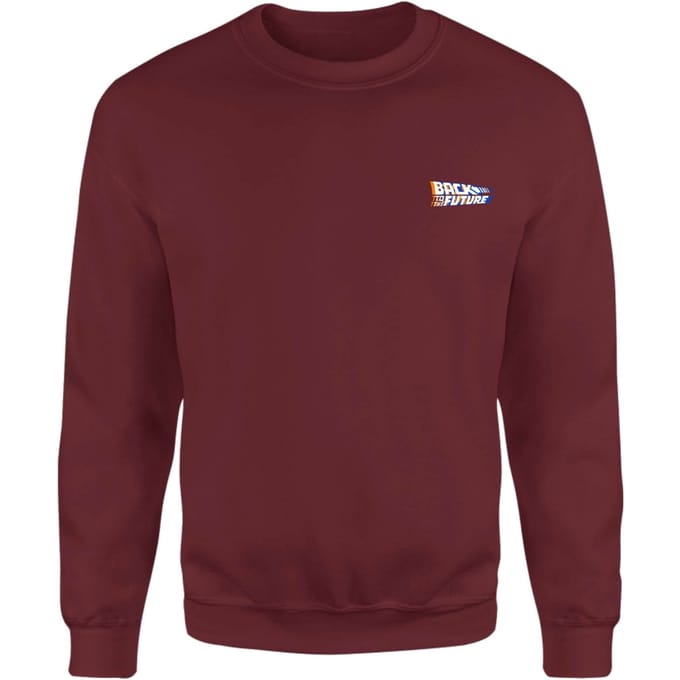Back To The Future Sweatshirt - Burgundy - XS