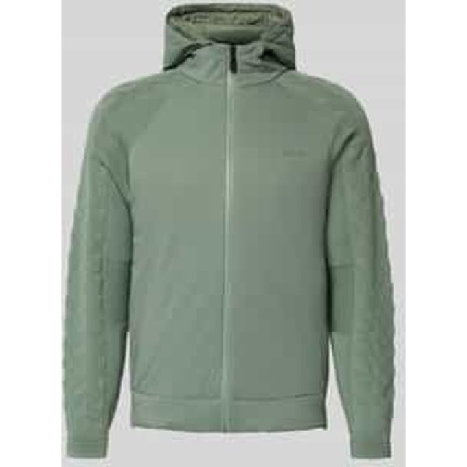 Regular fit gebreid jack met scheerwol, model 'MIRROR HY'