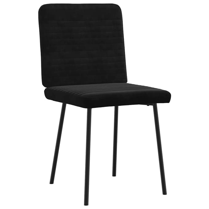 vidaXL - Eetkamerstoelen - 6 - st - fluweel - zwart