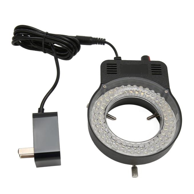 Microscoop Ringlamp 52 LED-kralen Verstelbaar Eenvoudige Montage Ringlamp voor Stereomicroscoop US Plug
