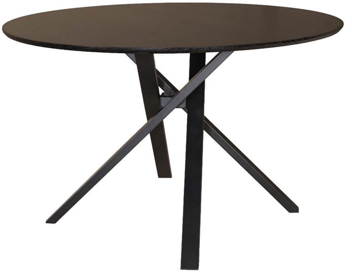Eettafel rond Ronsi Antoinette zwart 120cm ronde tafel MDF eetkamertafel
