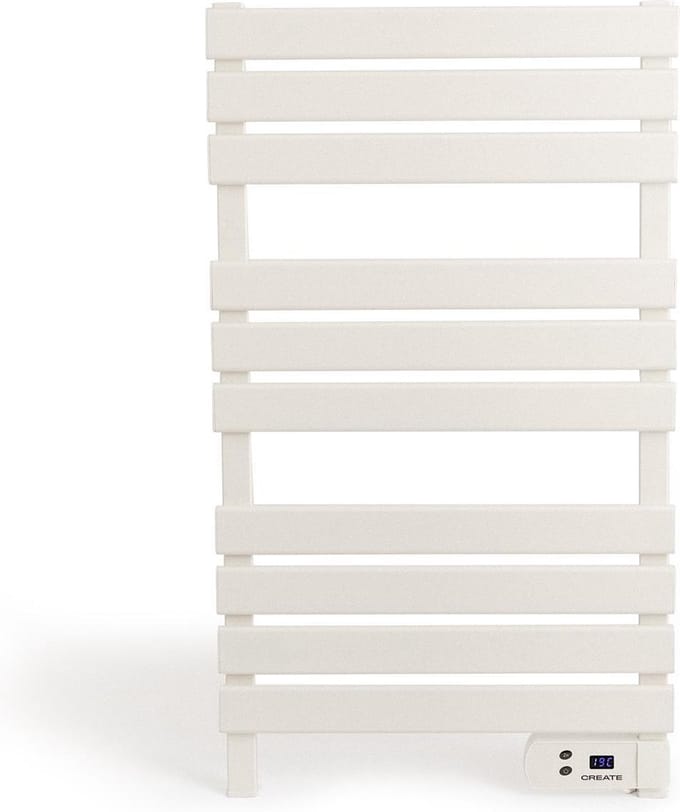 CREATE - Elektrische handdoekhouder 500W - Wit - Zonder benen -Zonder plank - WARM TOWEL
