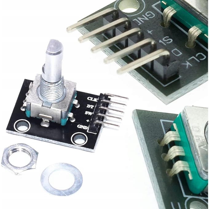 Rosfix Draai-Encoder Module met Knop - 20 Puls/Omwenteling - 2,54 Mm Raster, 360°