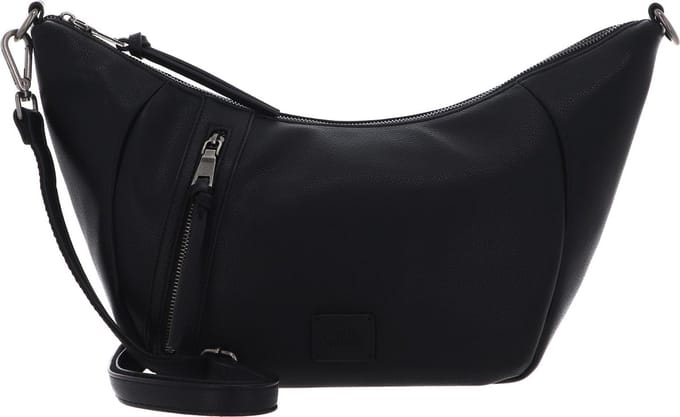 FREDsBRUDER Leren schoudertas Bestie Banana Bag Black zwart