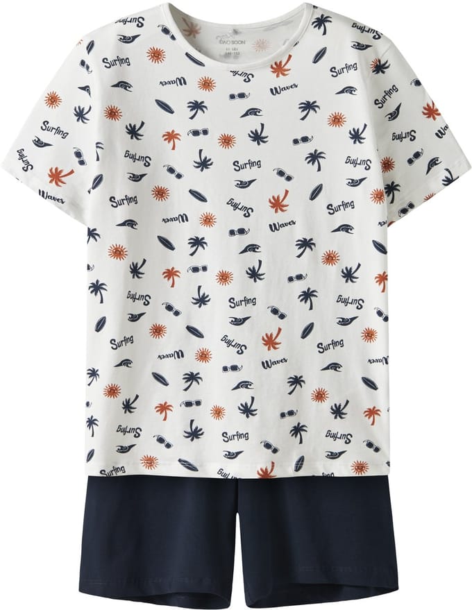 NAME IT - TKMPYJAMAS SS AOP NOOS - Jongens - Pyjamas