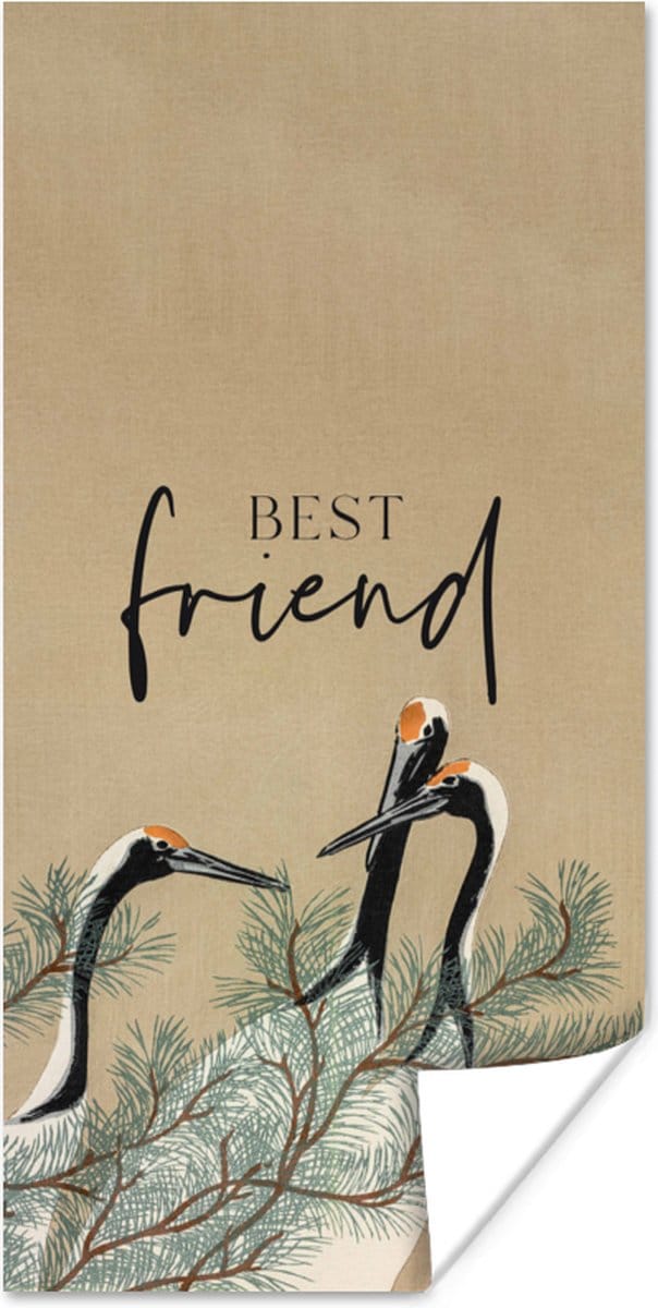 Poster Japandi - Vriendschap - Quotes - Spreuken - Best friend - 60x120 cm