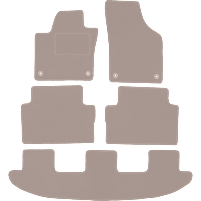 Beige veloursmatten voor: Volkswagen Sharan II minivan (2010-)