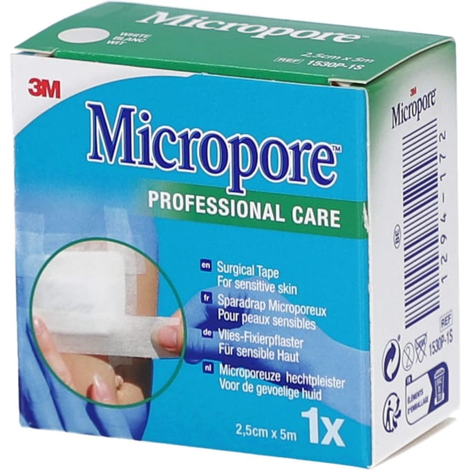3M Micropore Surgical Tape 2,5cm x 5m 1530/2B 1 Pleister