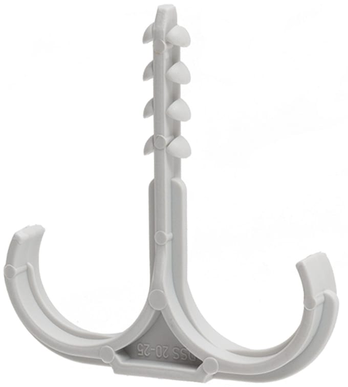 Schnabl DSS20-25 leidingklembeugel met plug 20-25mm - grijs per 200 stuks (30240)
