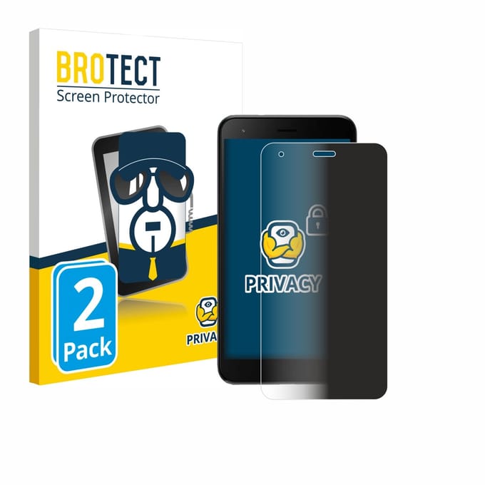 BROTECT - privacy screenprotector voor ZTE Blade A35 lite - Folie Beschermfolie Blauwlichtfilter 2 Stuks