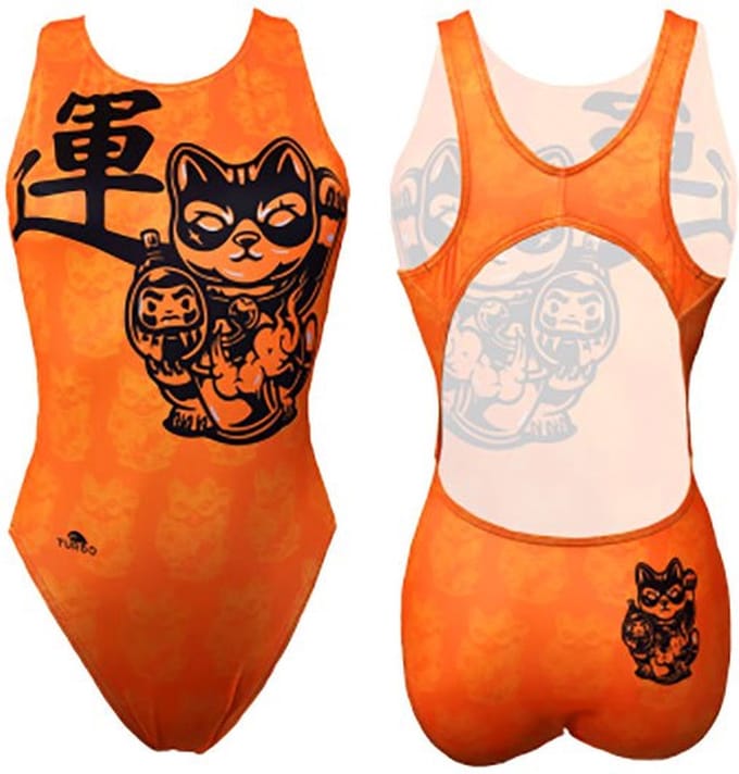 Turbo Wave Lucky Cat Zwemkleding Oranje M Vrouw