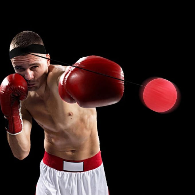 Reactietraining Apparatuur Vecht Stoot Reflexbal Met Hoofdband voor Boksen Stressverlichting red