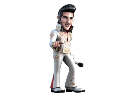 Minix - Music #104 - Elvis - Elvis White Suit - Figuur 12cm