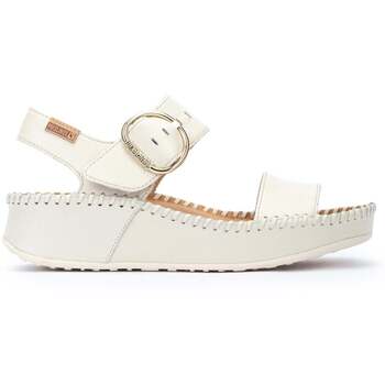 Pikolinos Witte leren sandalen Marina - Spronghoogte 5cm