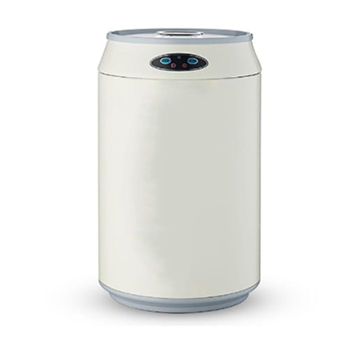 Slimme Prullenbak RVS Automatische Bewegingssensor Grote Capaciteit Afvalbak voor Thuis Beige white