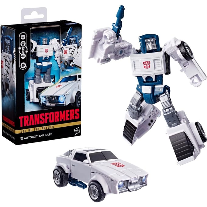 Transformers Age of the Primes Autobot Tailgate, Deluxe Class 13 cm Converting Action Figure, Robot Toys for Ages 8+