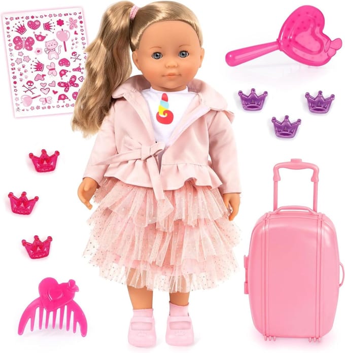 Interactieve Pop met Haar - Prinsessenpop Speelgoedpop - Rollenspel - 100 Functies - 46 cm - Blond