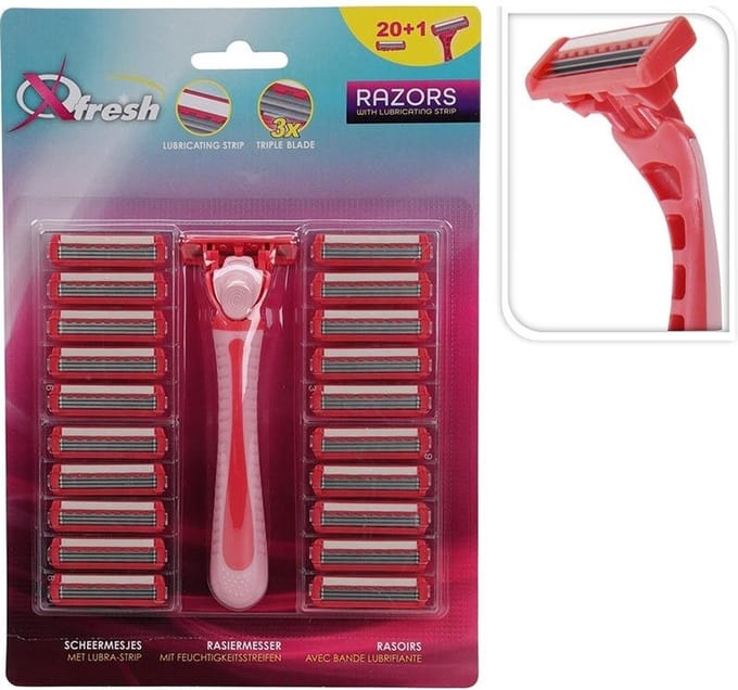 Xq Fresh Scheermes Dames - Houder + 21 Mesjes
