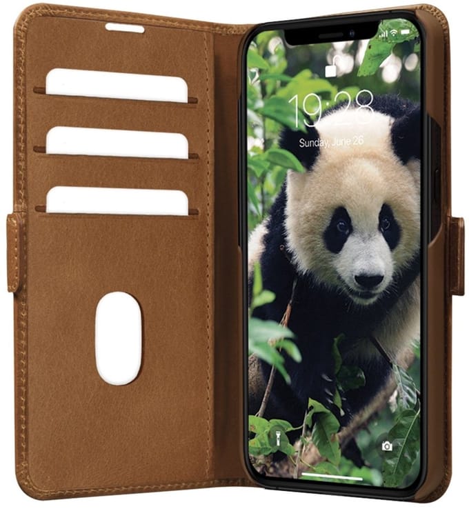 iPhone 15 Plus Bookcase hoesje - dbramante1928 - Effen Zwart - Leer