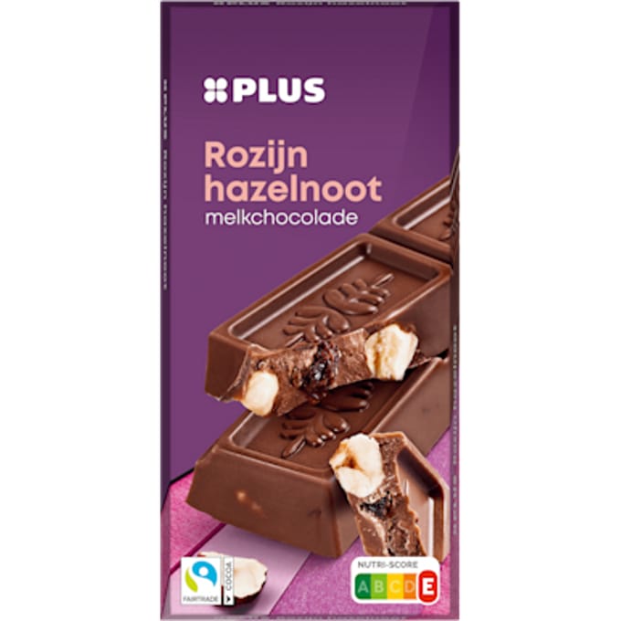 Chocoladereep melk rozijn hazelnoot FT