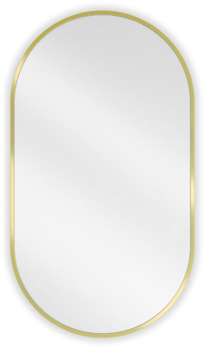 Mexen Loft ovale badkamer spiegel 80 x 45 , gouden frame - 9851-080-045-000-50