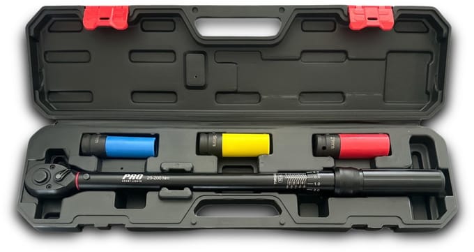 Dopsleutel Momentsleutel Auto Doppenset Zwart 1/2" 20-200 Nm Autogereedschap Set