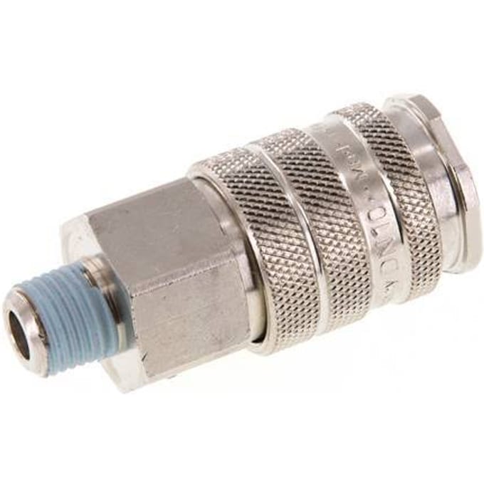 Vernikkeld Messing DN 10 Luchtkoppeling Snelkoppeling R 1/4 inch Buitendraad - CLS10-M-BN-014