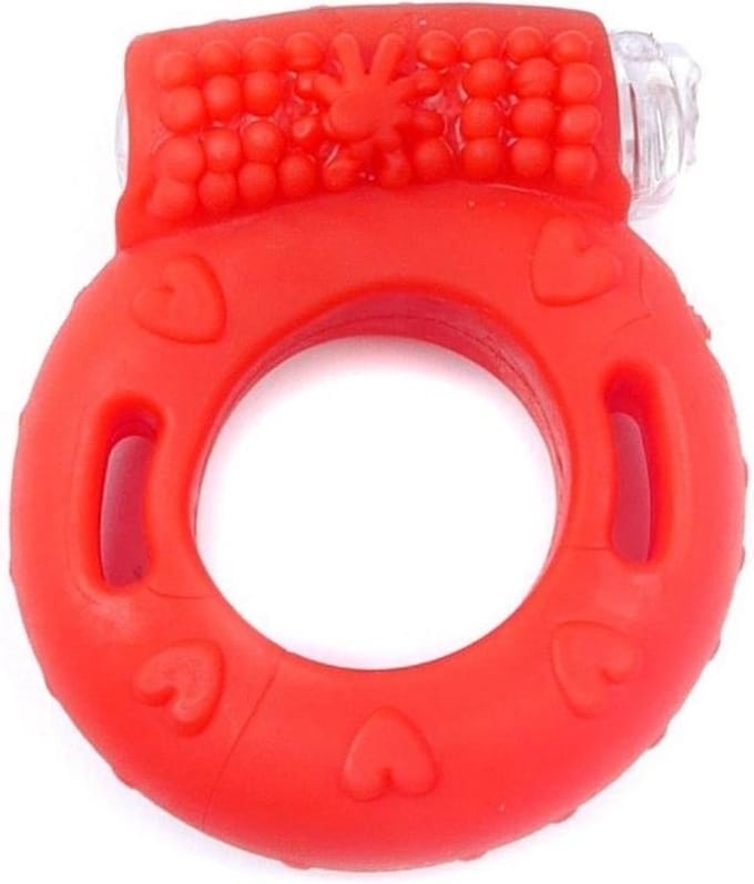 Penis Ring - CockRing - Met Vibratie - Red