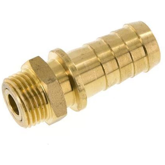 19 mm & R1/2'' Messing Slangpilaar Buitendraad FKM Afdichting Draaibaar