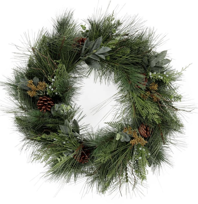 Viv! Home Luxuries Kerstkrans met Dennenappels - groen - Ø60cm