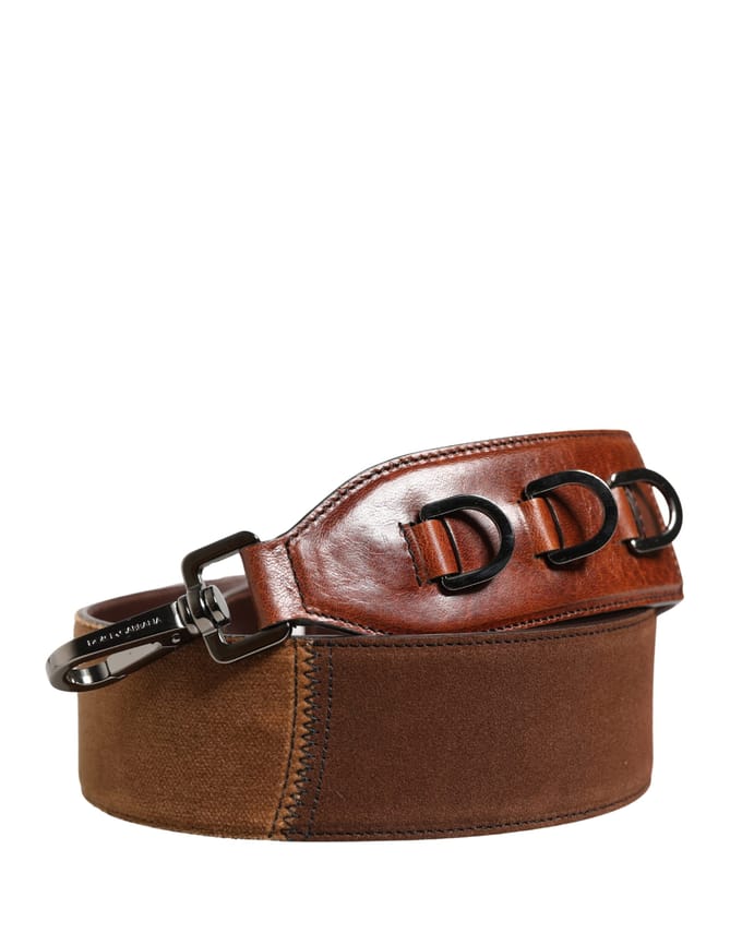 Dolce & Gabbana Bruine Paarden Velours Leren Tas Accessoire Schouderband