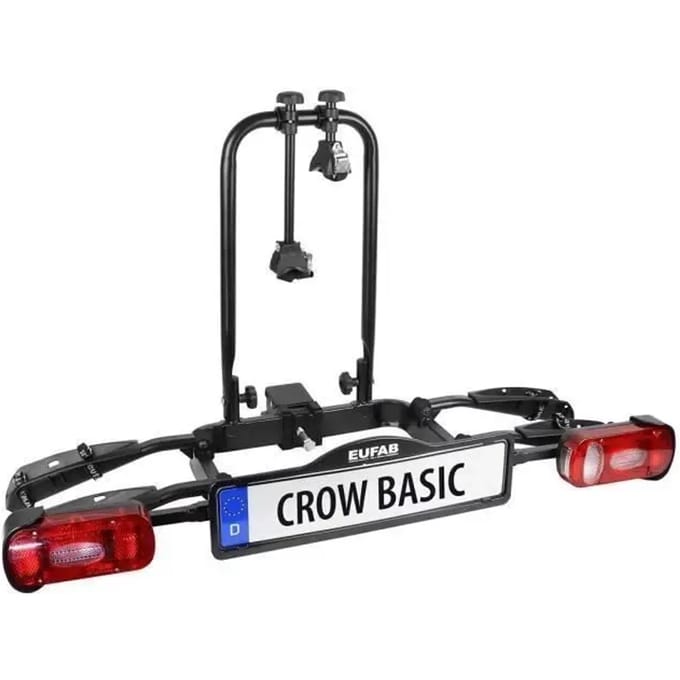 Fietsendrager op vouwbare trekhaak voor 2 fietsen Eufab Crow Basic