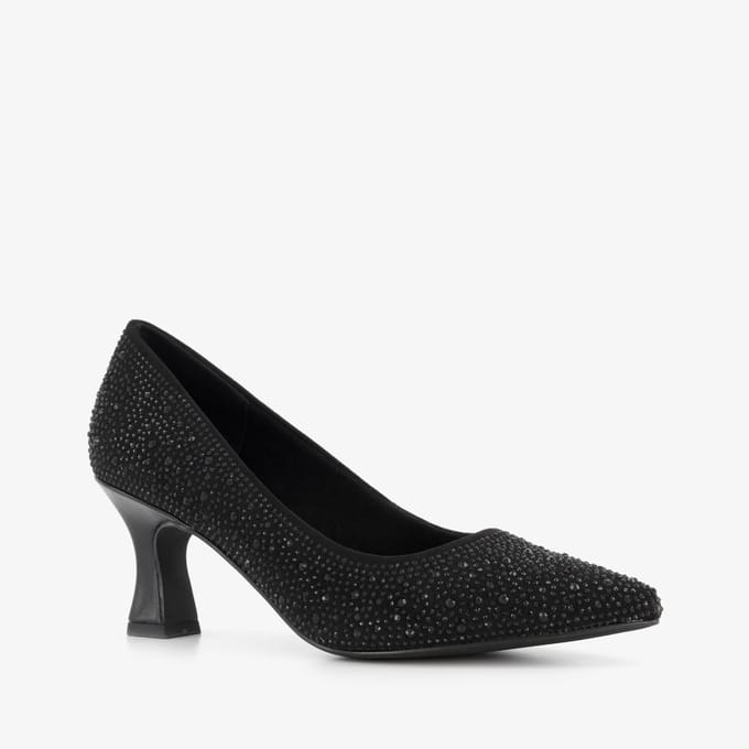 Nova dames pumps met glitters zwart - Maat 37