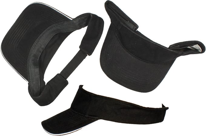 Zonneklep Zwart Basic Blanco - Pakket 3 stuks - Origineel Design