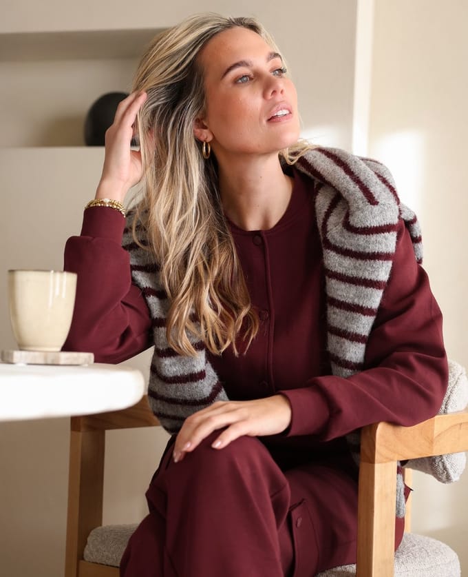 Je m'appelle Dames Trui Met stretch - Rood - Maat M