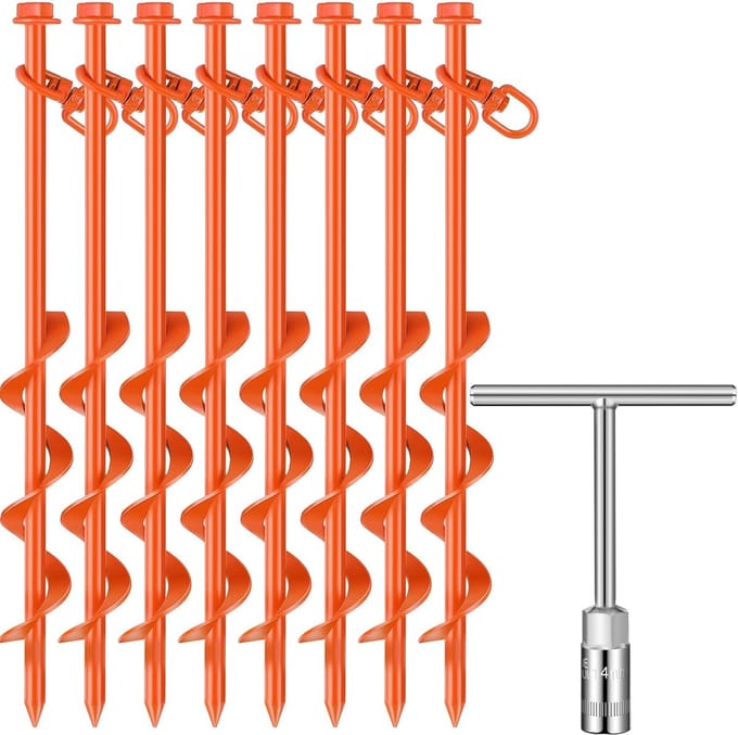 Zware grondankers schroeven voor camping en tuin - 30,5 cm