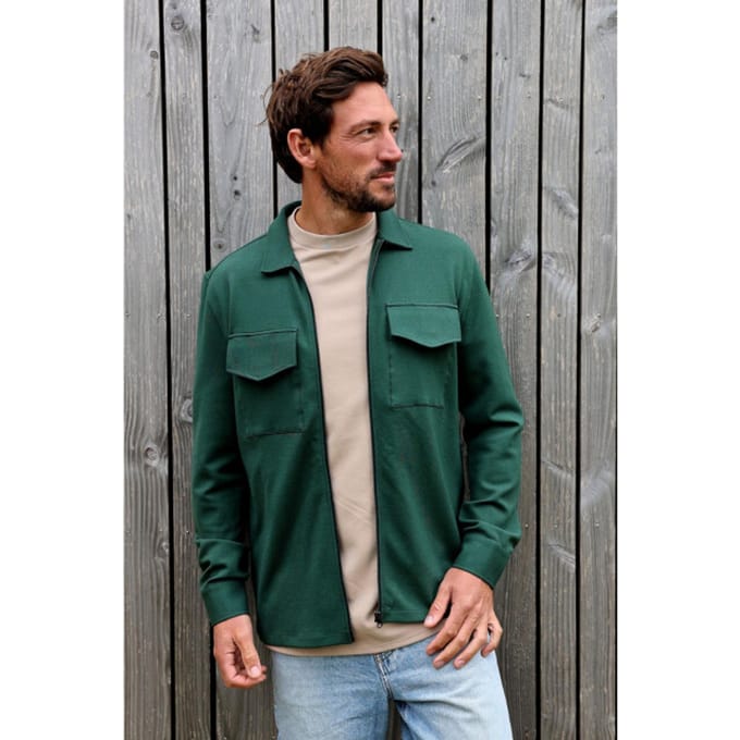 Vest Luxury Zip Kultivate groen mt M-48
