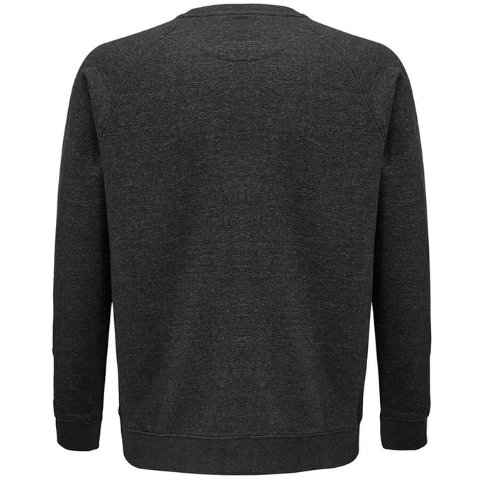 SOLS Unisex Adult Space Organic Raglan Sweatshirt (Houtskool mergel)